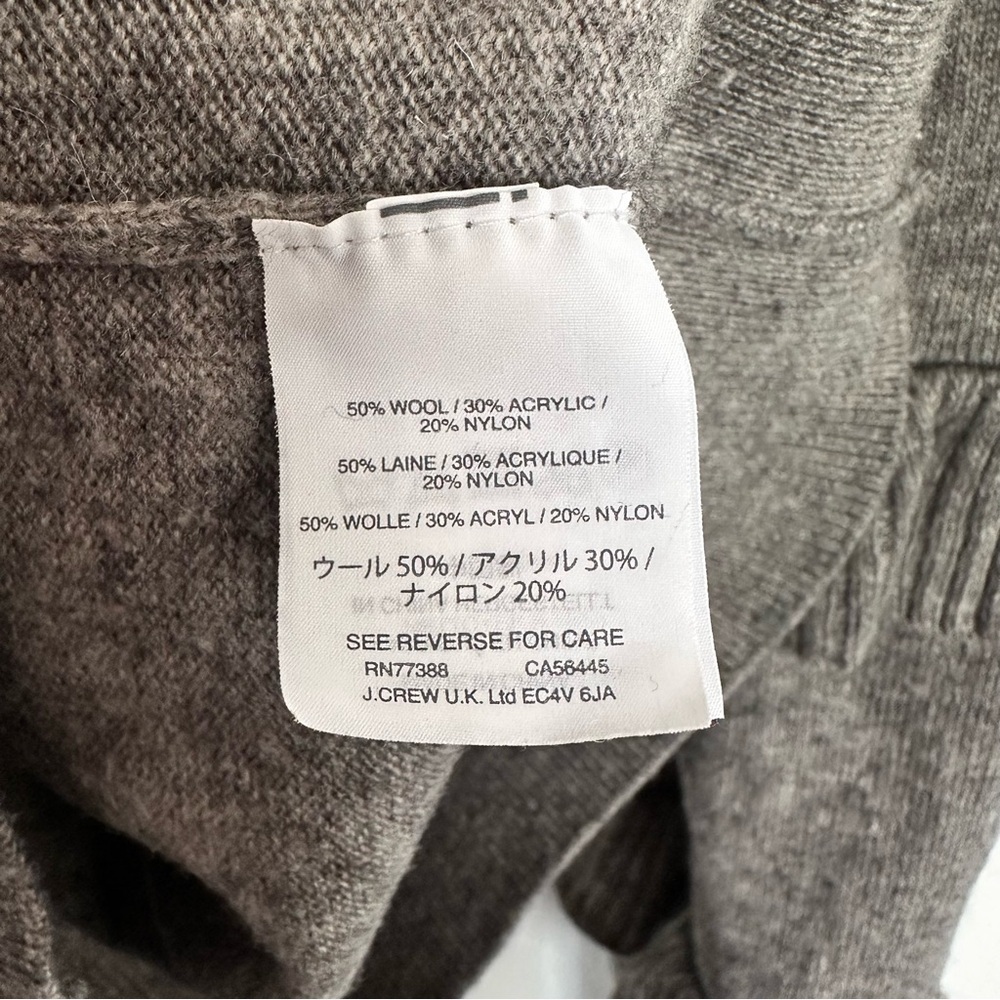 J. Crew Ruffle Sleeve Sweater in Gray - Picture 7 of 8